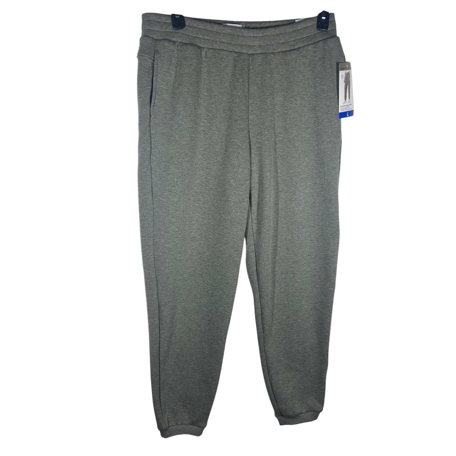 Mondetta Heathered Fleece Jogger Sweatpants Relaxed Fit Elastic Waistband Large
