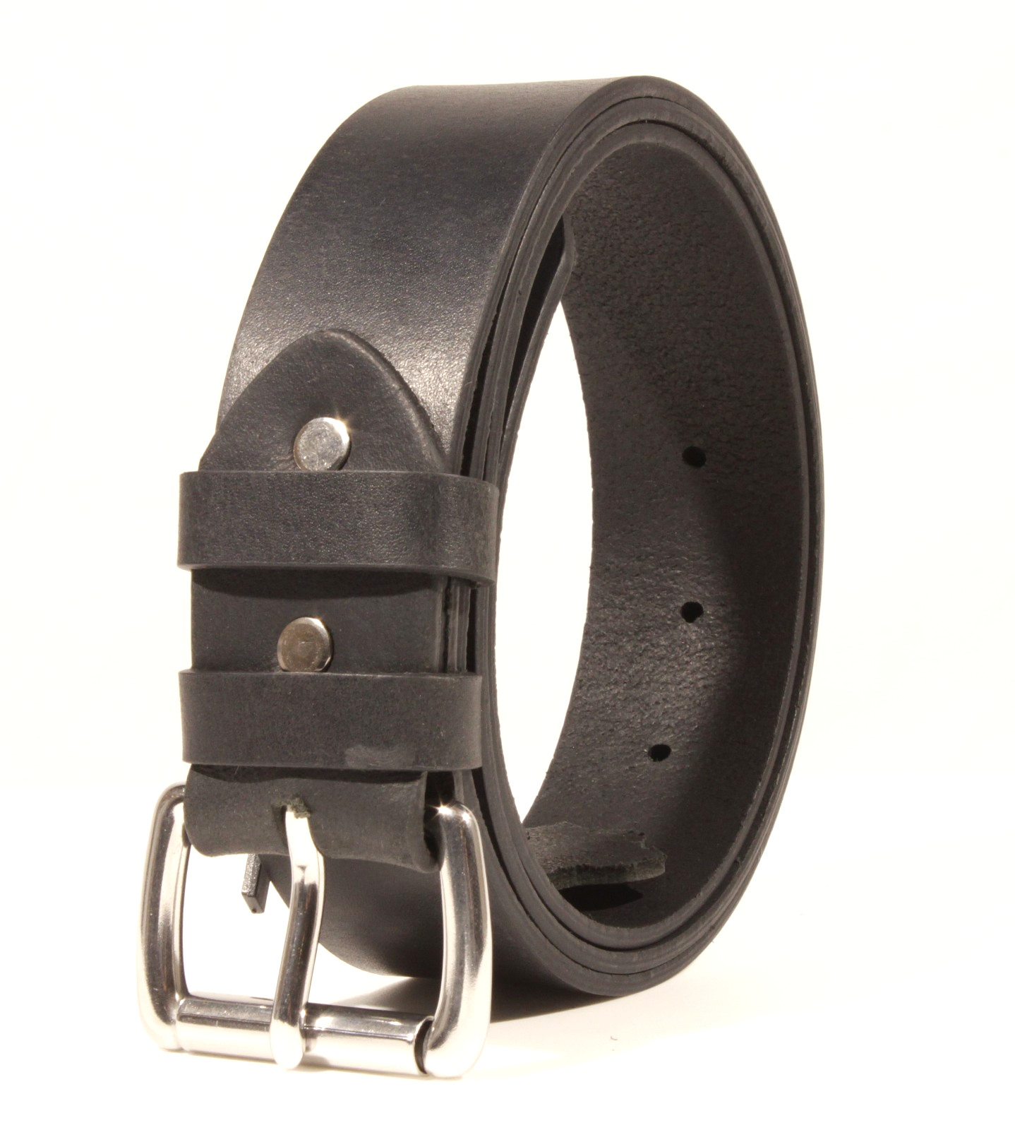 Men’s Full Grain Buffalo Leather Belt 1.5 Amish Made USA Heavy Duty Work Casual