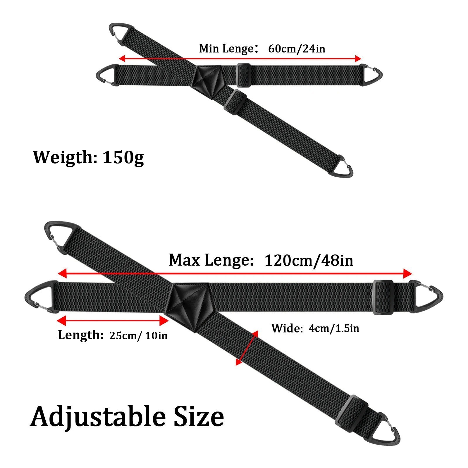 Suspenders for Men Heavy Duty, X Shape Back Hidden Suspender 1.5″ Under Clothing