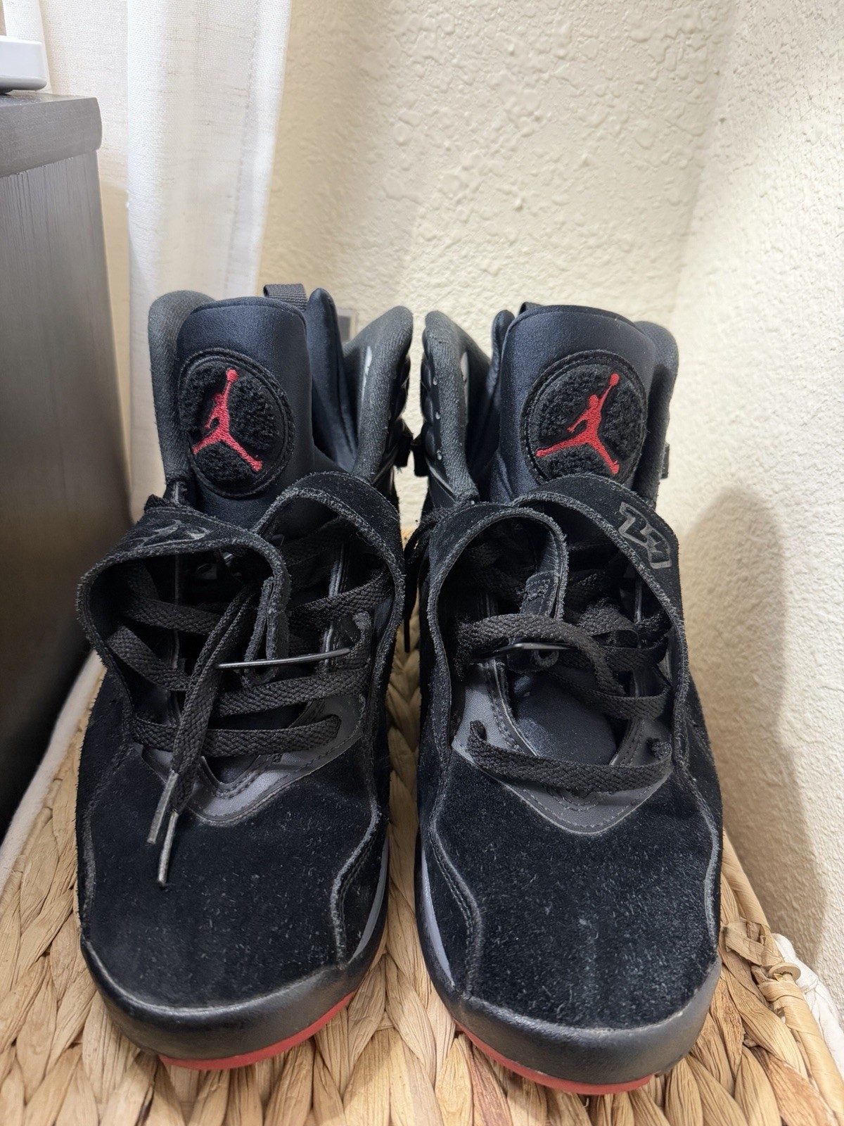 Jordan Air Jordan 8 Retro Bred 2017 Black/Gym Red/Wolf Grey Suede 305381-022