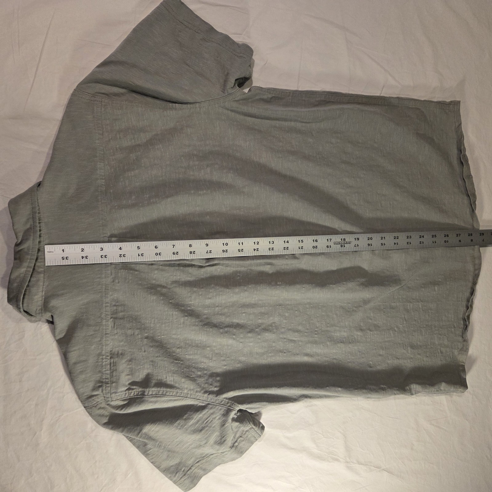 J.Crew Short Sleeve Button-Up Shirt 100% Cotton, Men’s Size L, Sage Green Gray
