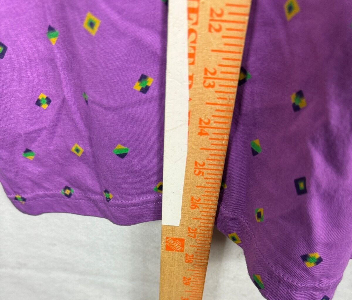 WESC Mens Large Shirt Dartenjang Purple Diamon pattern T-shirt Short sleeve Crew