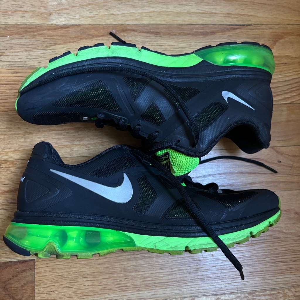 Nike Air Max Dynasty Black Volt Green Running Shoes Men’s US 8 EU 41 487975-013