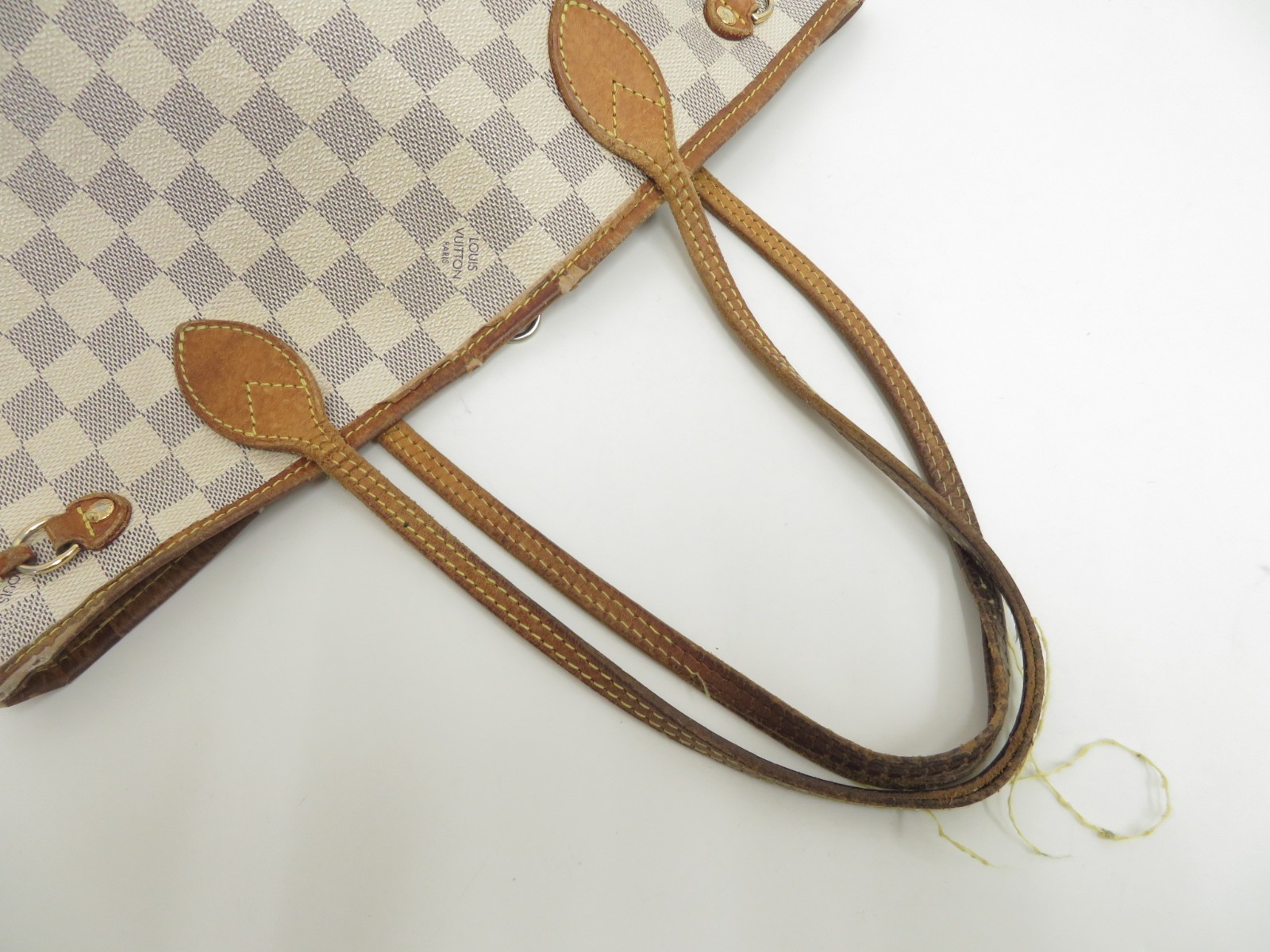 Authentic Louis Vuitton Damier Azur Neverfull PM Tote Bag Handbag F#48189