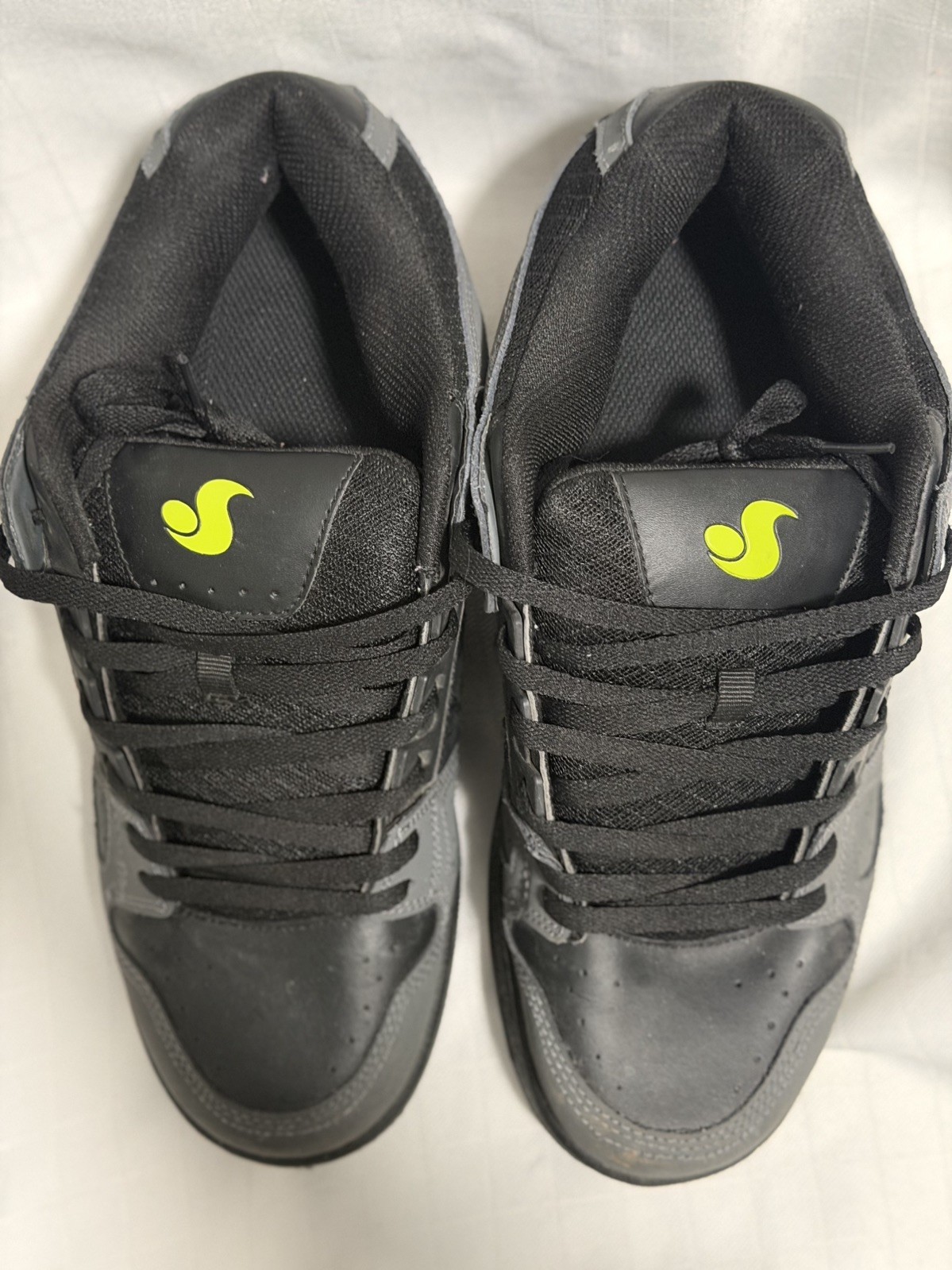 DVS Celsius size 12 Men’s black gray lime shoes in box USED