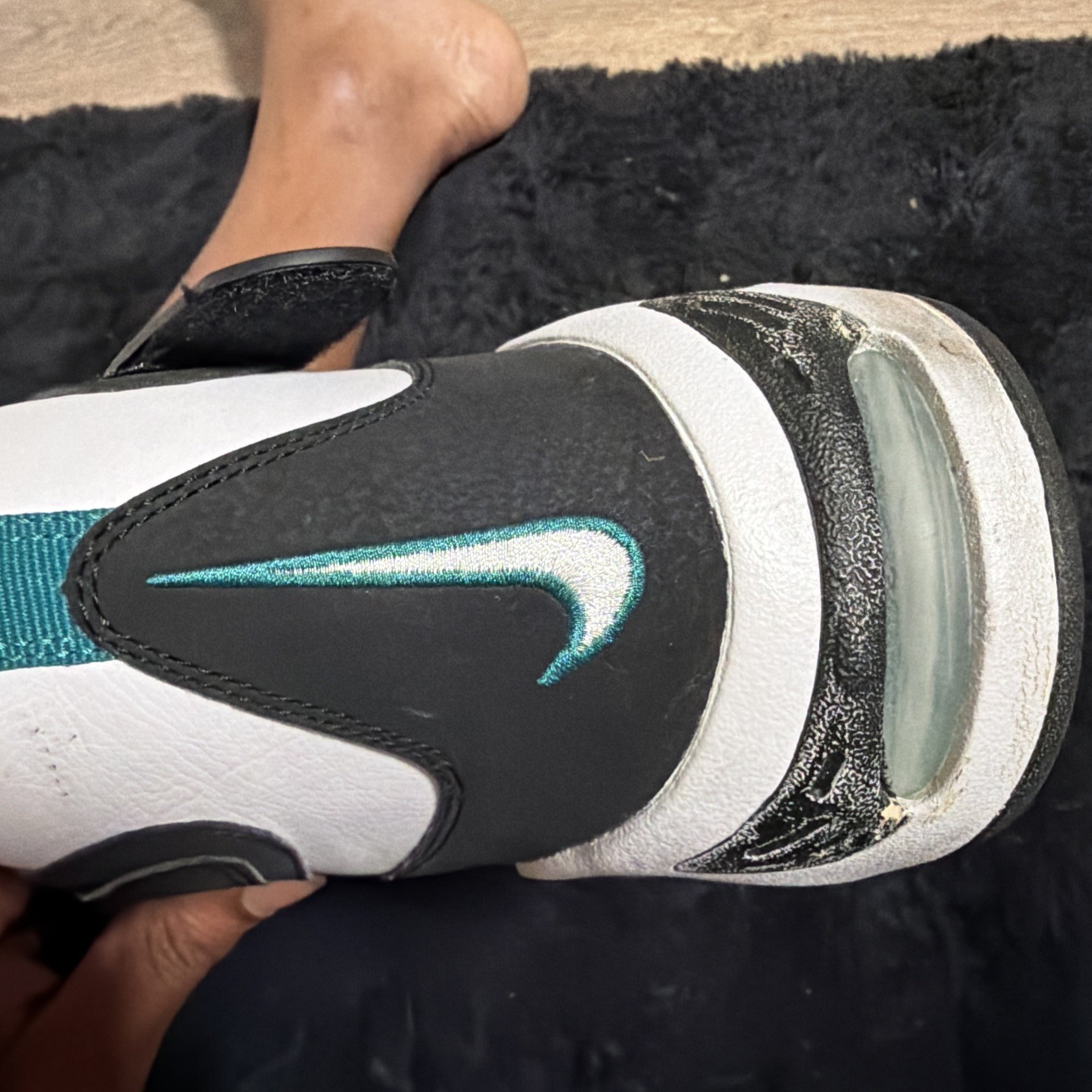 Nike Air Griffey Max 1 Freshwater Black White Teal Size 12 2009 Vintage