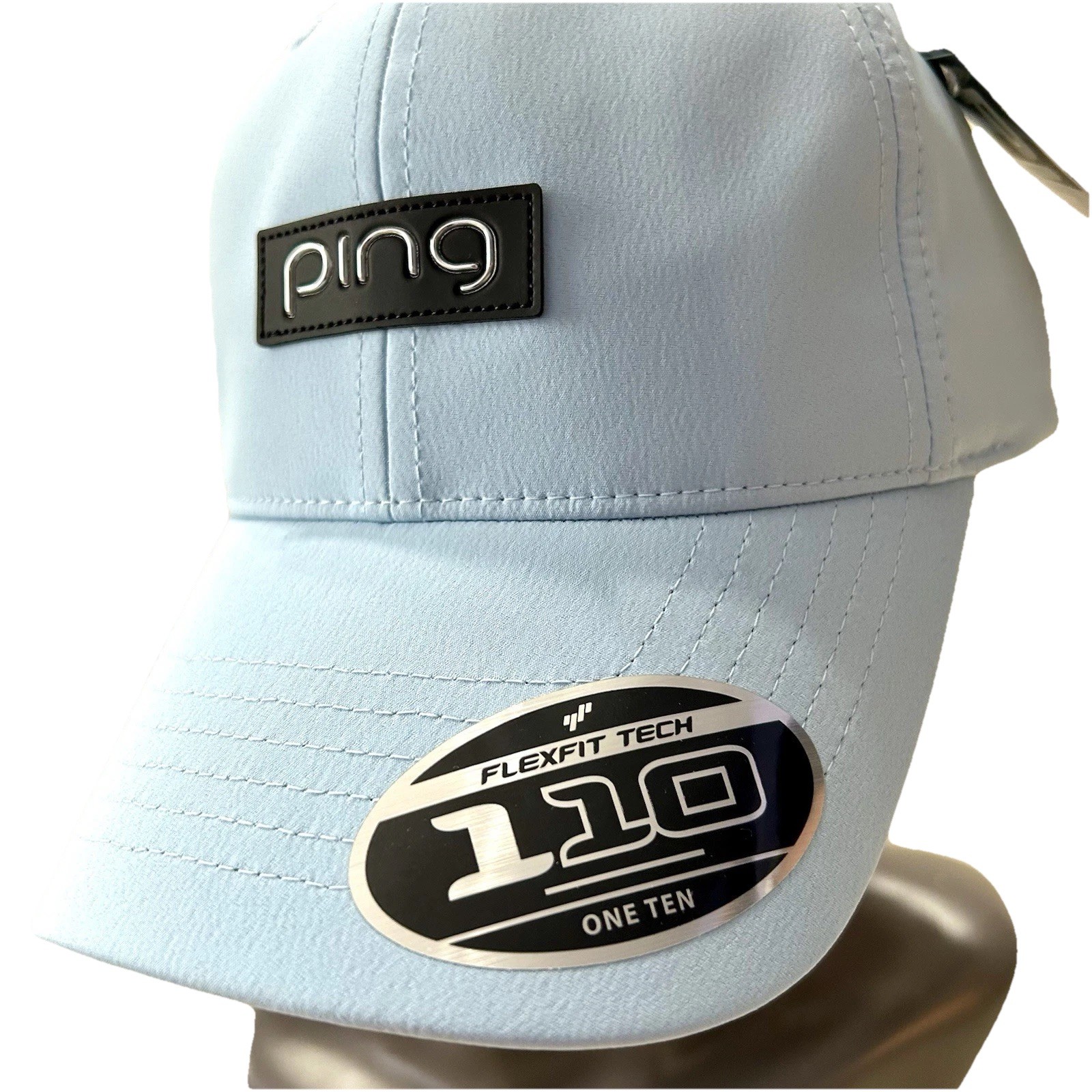 One Ten Flexfit Ping Light Blue Adjustable Ball Cap Hat NEW (Y1)