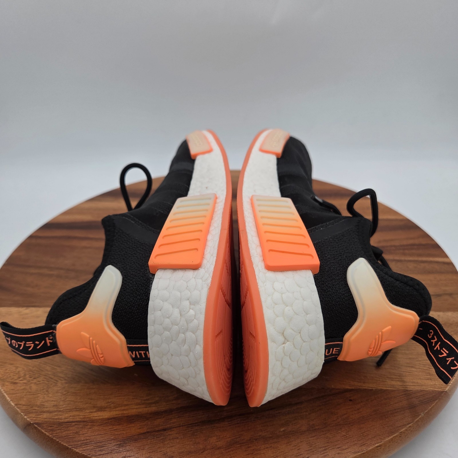 Size 9 – Adidas NMD_R1 Black Beam Orange Women’s Shoes Boost Sneakers