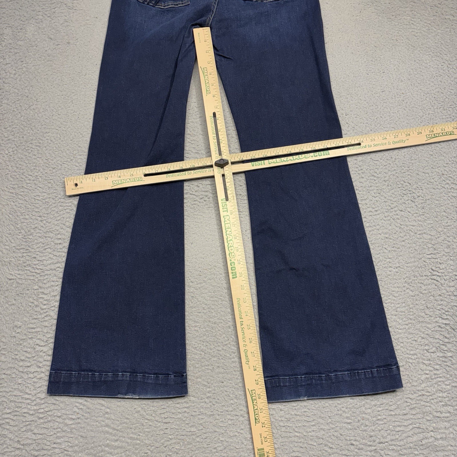 7 For All Mankind Dojo Jeans Womens 29 Blue Flare Mid Rise Dark Wash Denim Pants