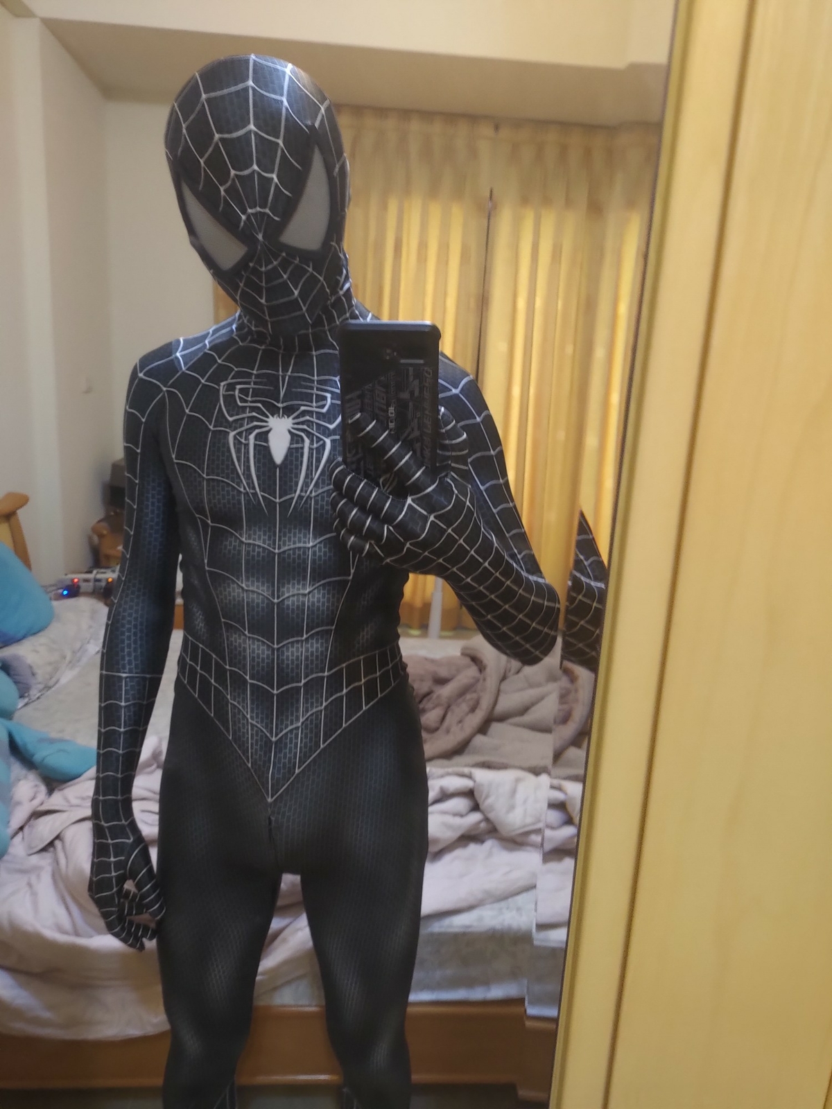Black Venom Spide-rman Jumpsuit Cosplay Adult Kids Men Suit Costume Halloween