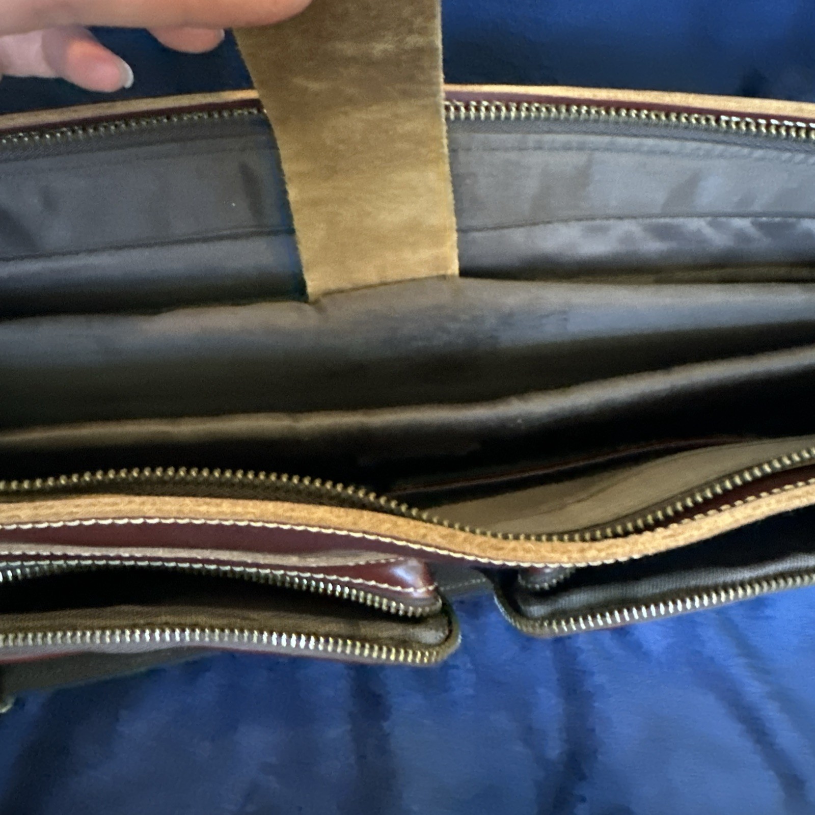 Leathario crossbody briefcase bag