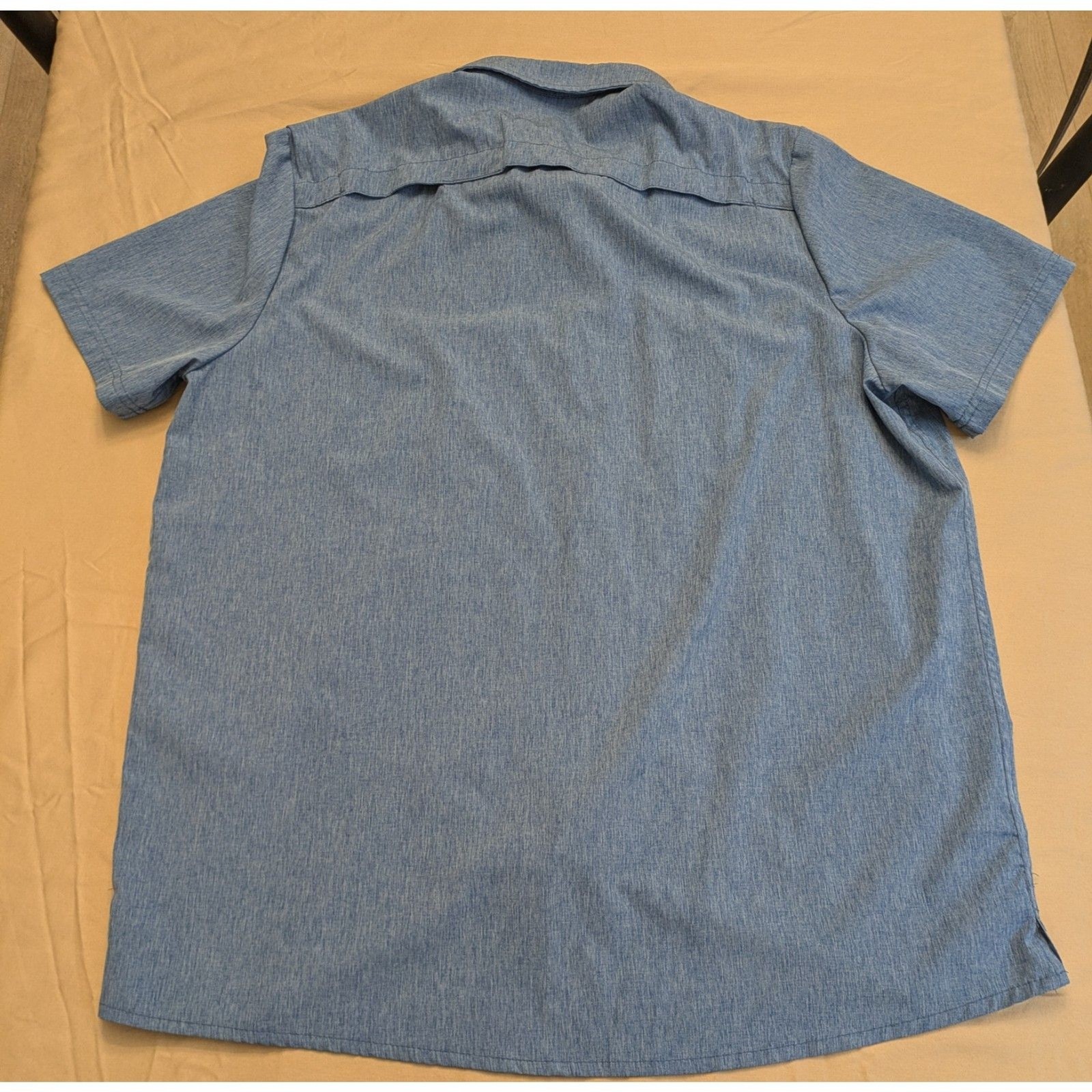 Zeroxposur Blue Short Sleeve Performance Button Up Athletic Shirt Men’s XL