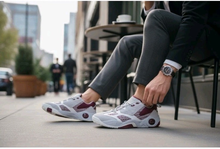 NWOB Shaq Raq Low Men’s Basketball Sneakers in a White and Burgundy Size 11