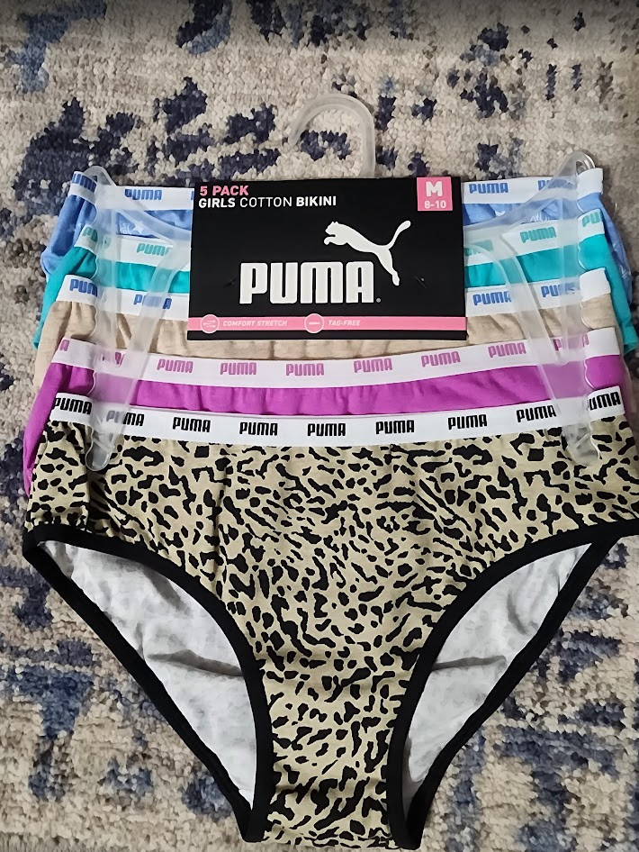 puma girl cotton bikini 5 packs M(8-10)