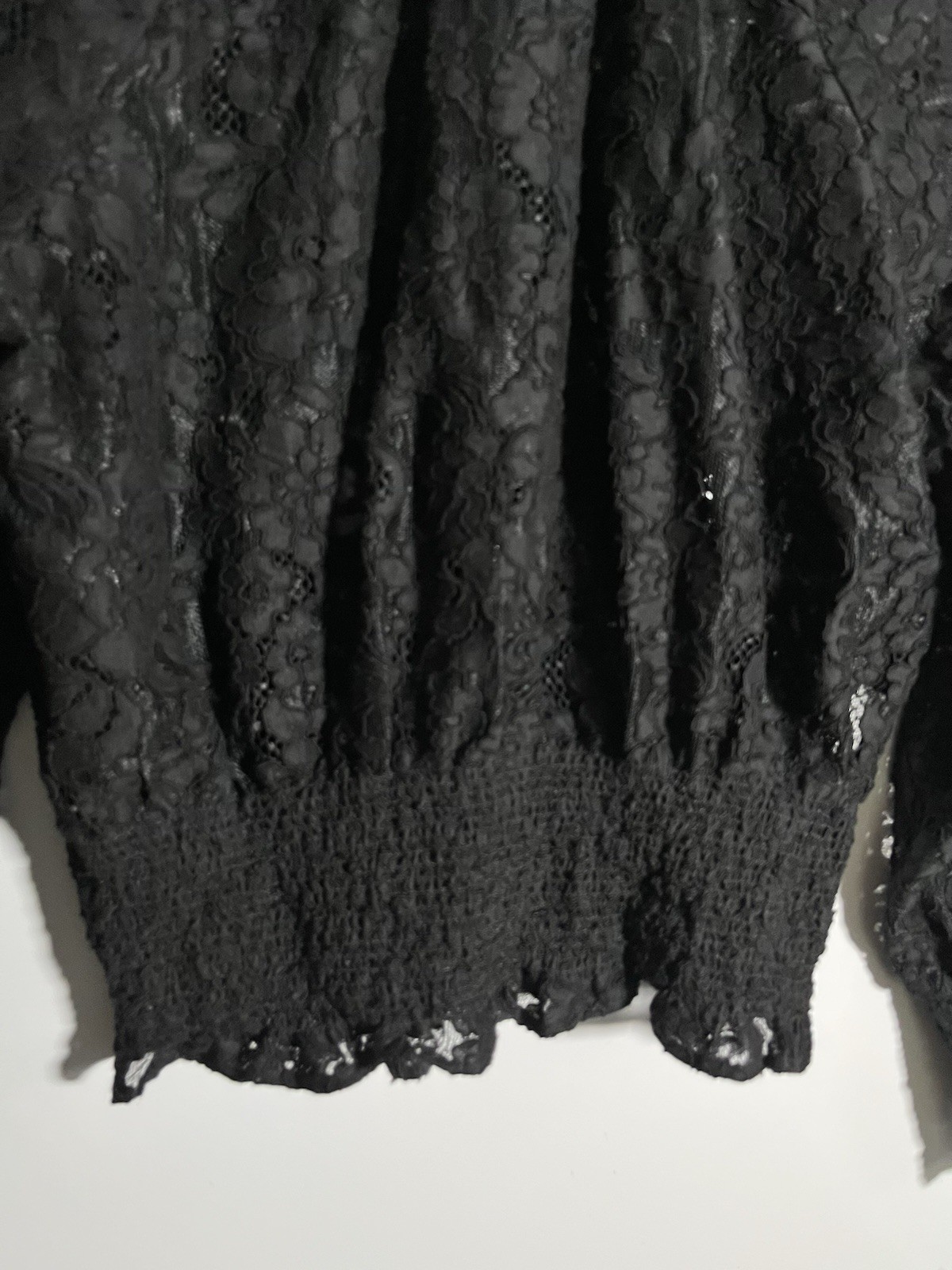 Rebecca Taylor Lace Full Zip Bomber Jacket Sheer Long Sleeve Gothic Elegant