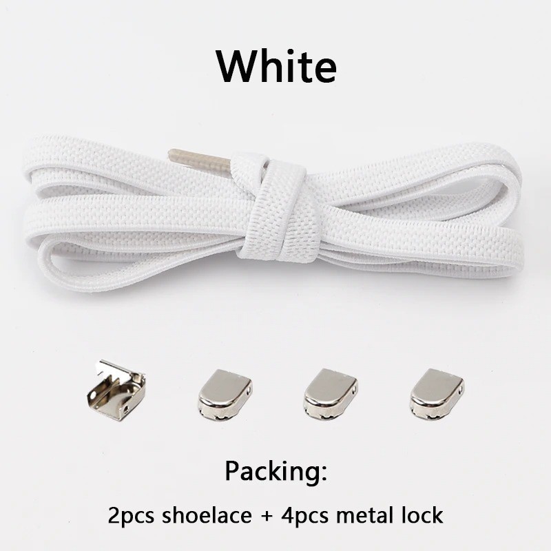 No Tie Elastic Shoe Laces One Size Fits All Adult Kids Sneakers Tieless