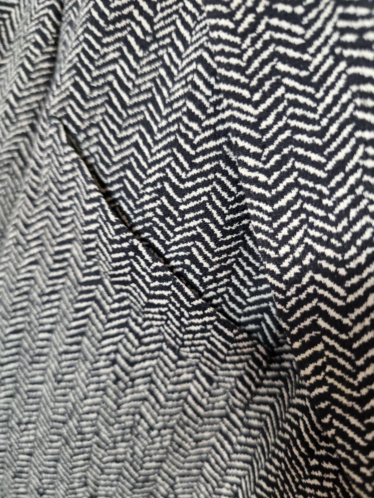 VTG Kasper for ASL Tailored Fit 5 button Jacket Black & White Herringbone Sz 8