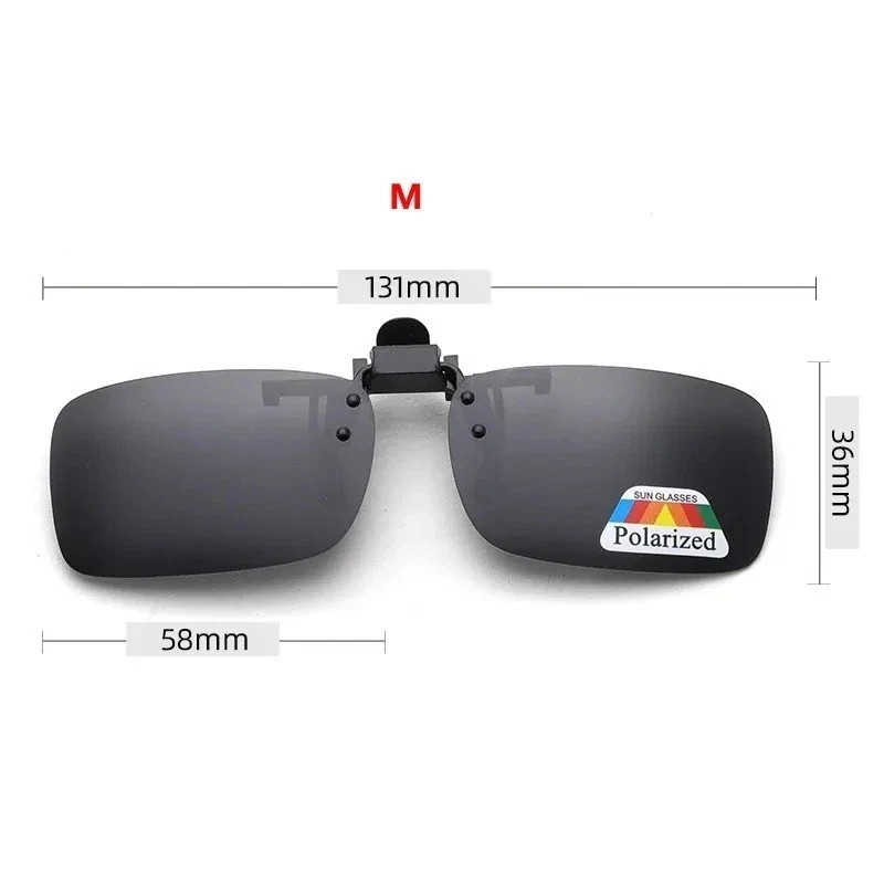 4 Color Grey Lenses Polarized Sunglasses Clip on Flip up UV 380 Driving Fishing