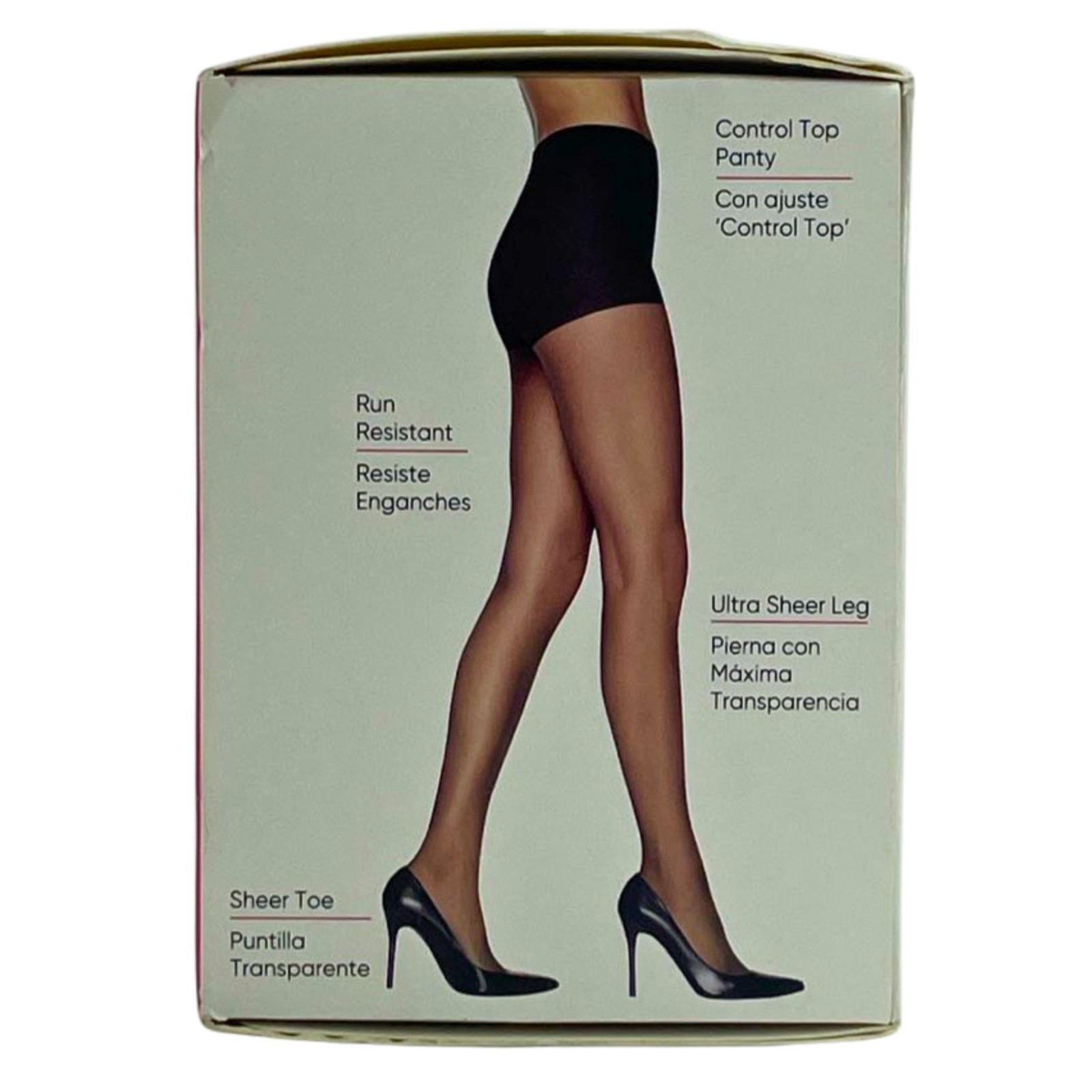 L’eggs Silken Mist Control Top Ultra Sheer Tights Black Mist Size Q+ 2 Pack New