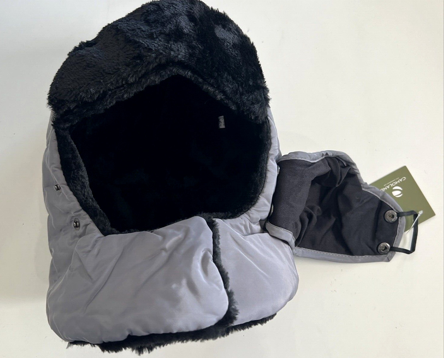 Winter Fur Ear Flap Trapper Hat w/Face Mask Windproof Water Resistant Winter Hat