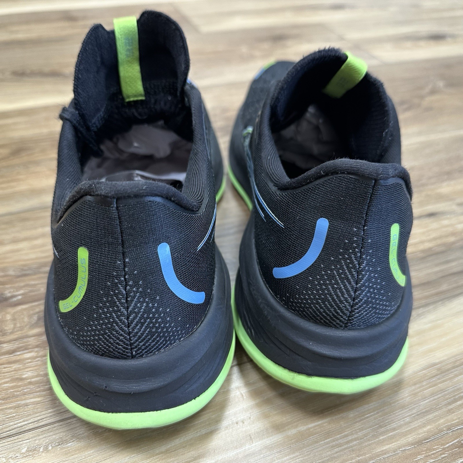 Asics Gel-Cumulus 26 Running Shoes 1011B792-001 Black Electric Lime, Size 9.5