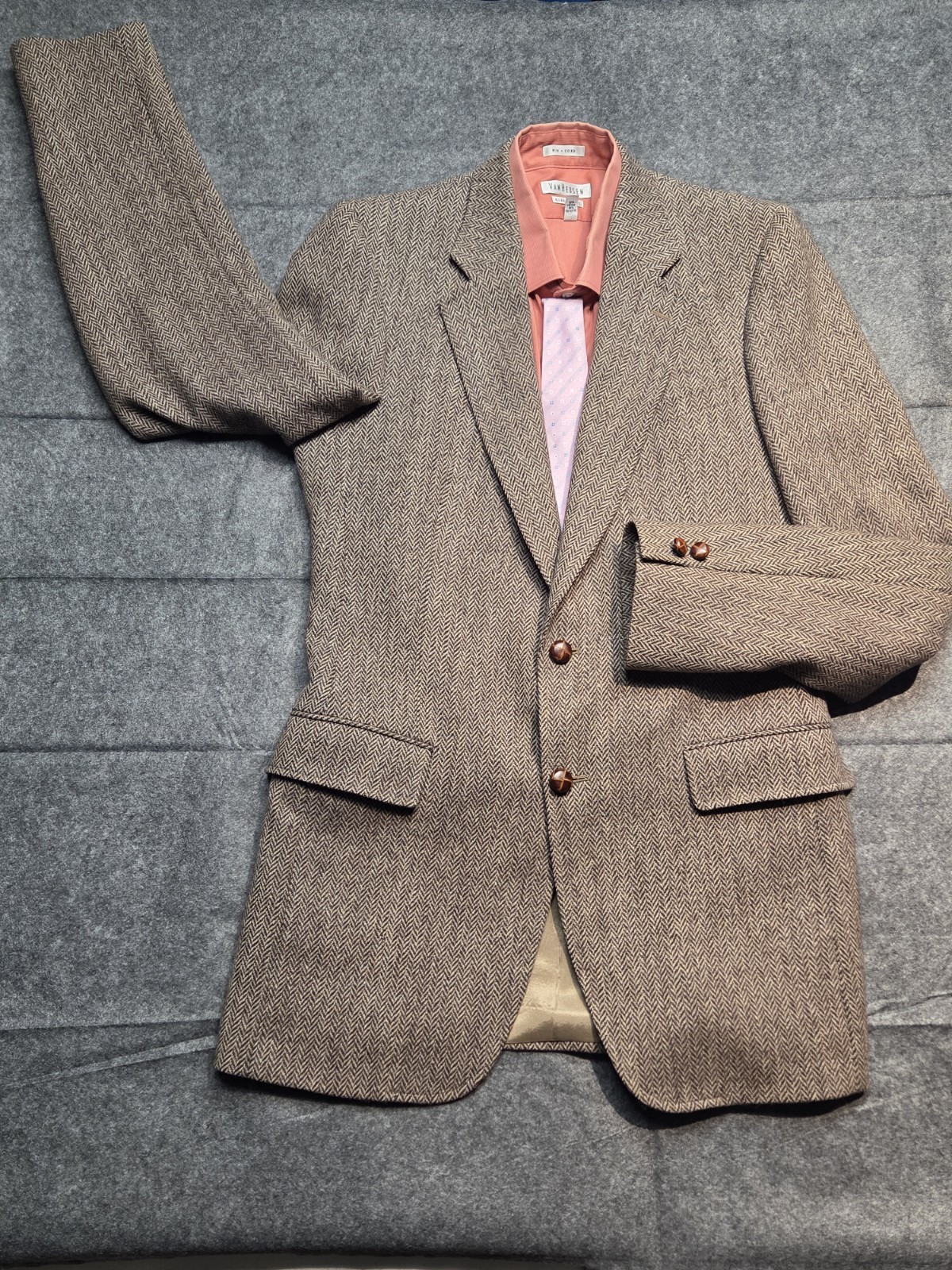 Harwick By Kingsport Blazer Jacket Men 40 Tweed Wool Inner Pockets Lined Canada