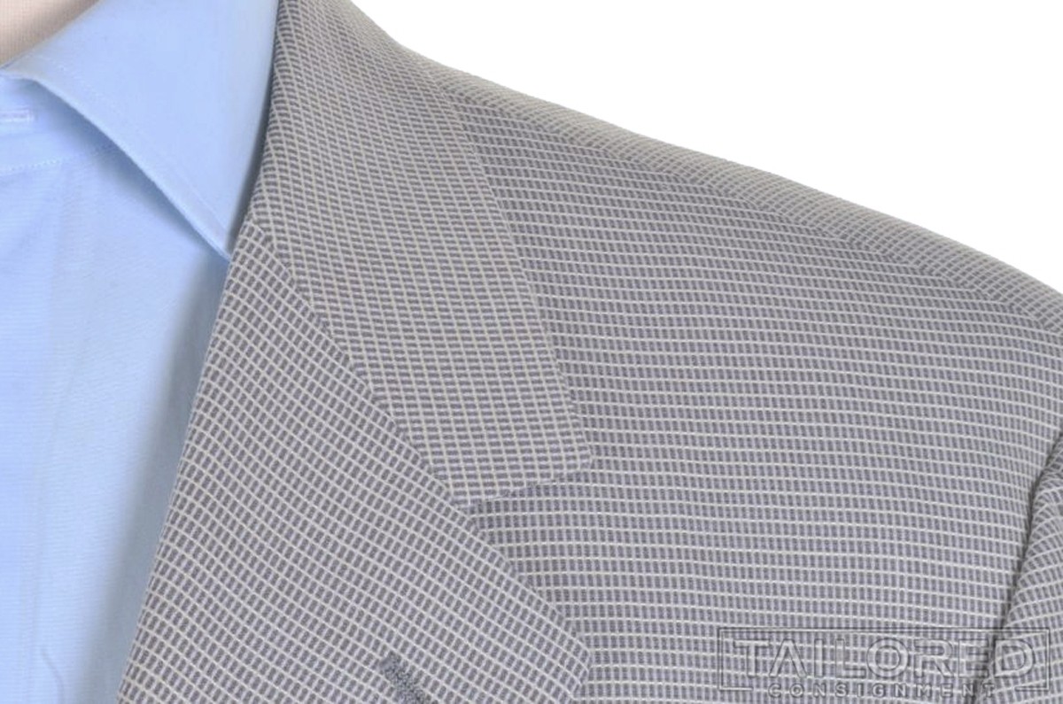 PAL ZILERI Gray Plaid Check 100% Wool Blazer Sport Coat Jacket – EU 58 / US 48 L