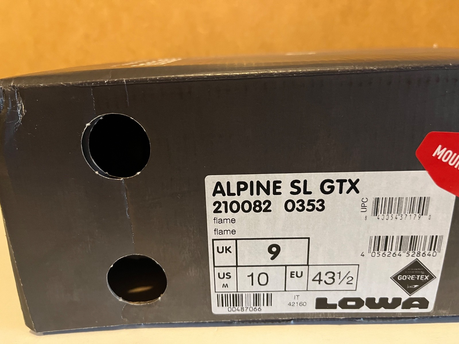 LOWA Alpine SL GTX GoreTex Flame Boots Hiking Trekking Mountaineering MADE ITALY