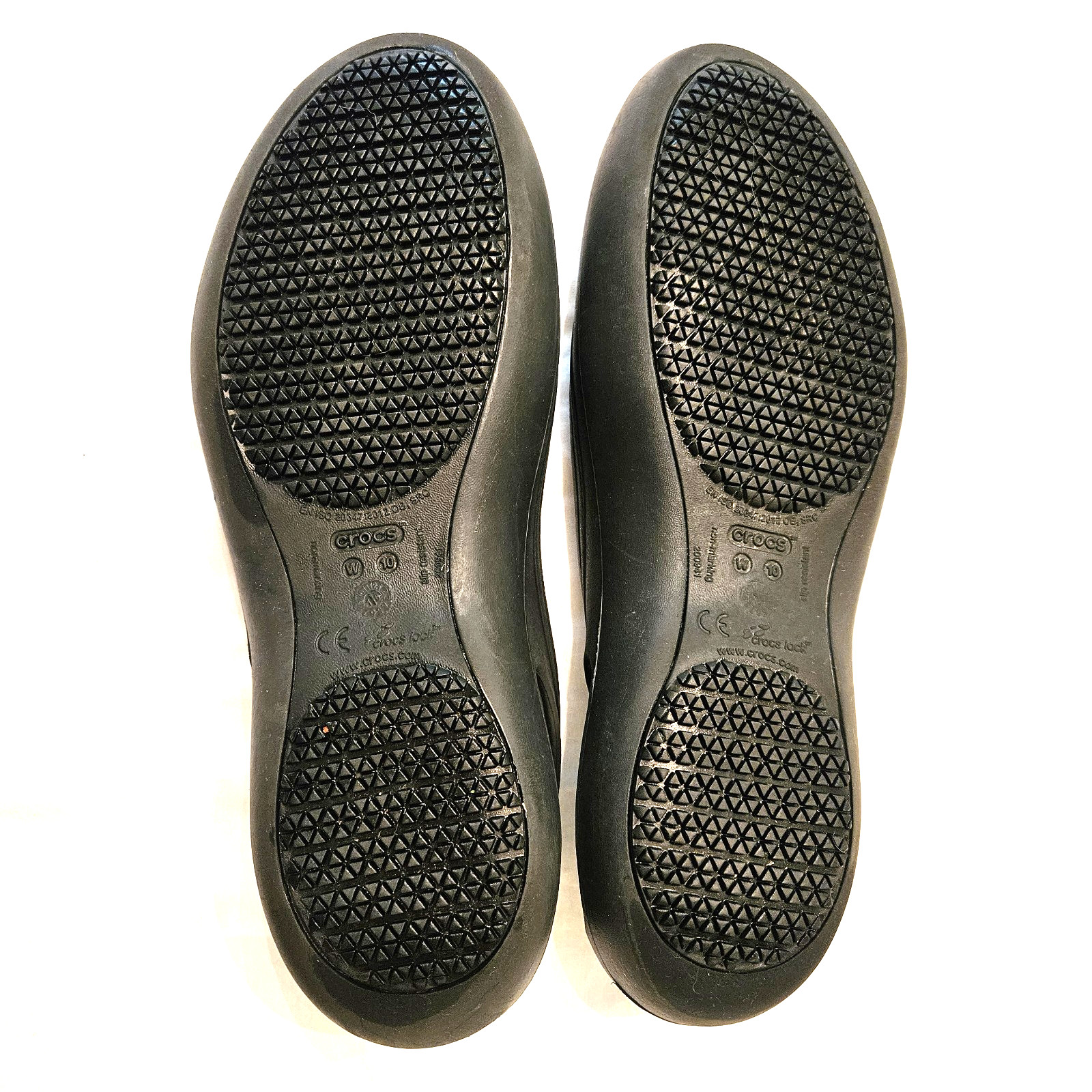 Crocs Kadee Ballet Flats Women’s Size 10 Black Comfort Casual Slip On Shoe EUC