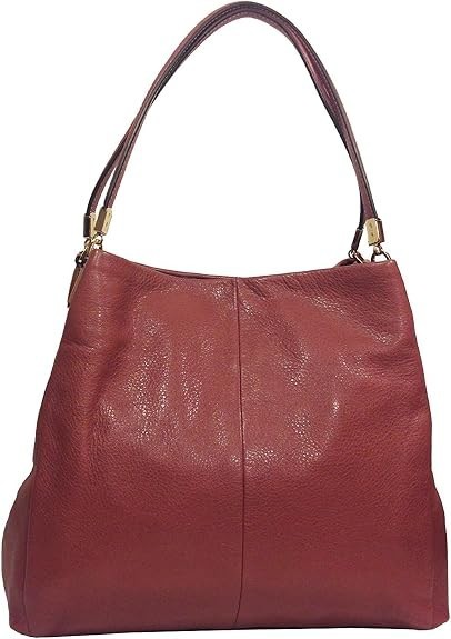 NWT COACH MADISON LEATHER SMALL PHOEBE SHOULDER BAG LIGHT GOLD ROUGE F26224