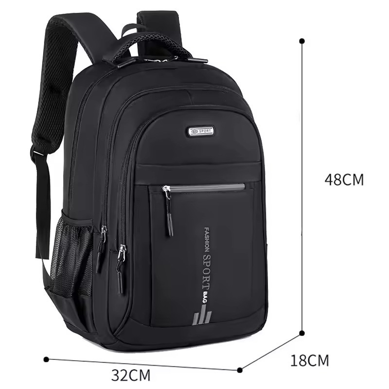 Men Backpack laptop Travel School Bag Large Capacity Black Waterproof University
