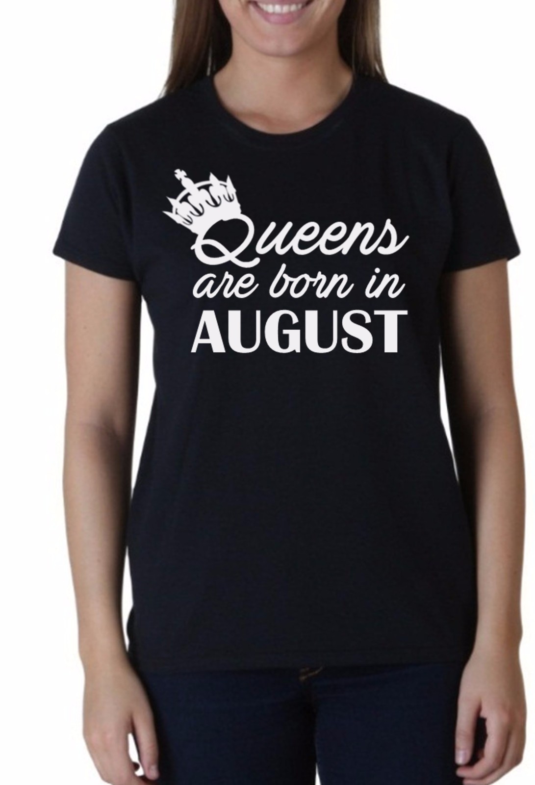 #2 Birthday Gift for Women Shirt Queens Are Born in August T-Shirt Present Tee