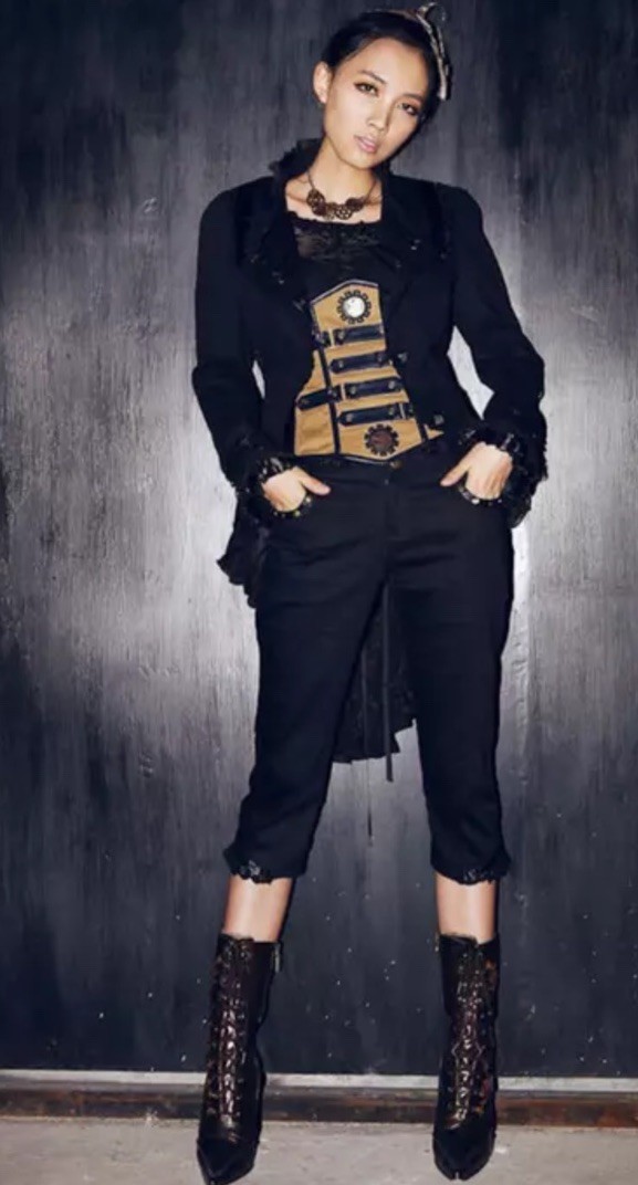 RQ-BL Red Queen’s Black Legion Steampunk Gothic Tailcoat Military Jacket sz.S