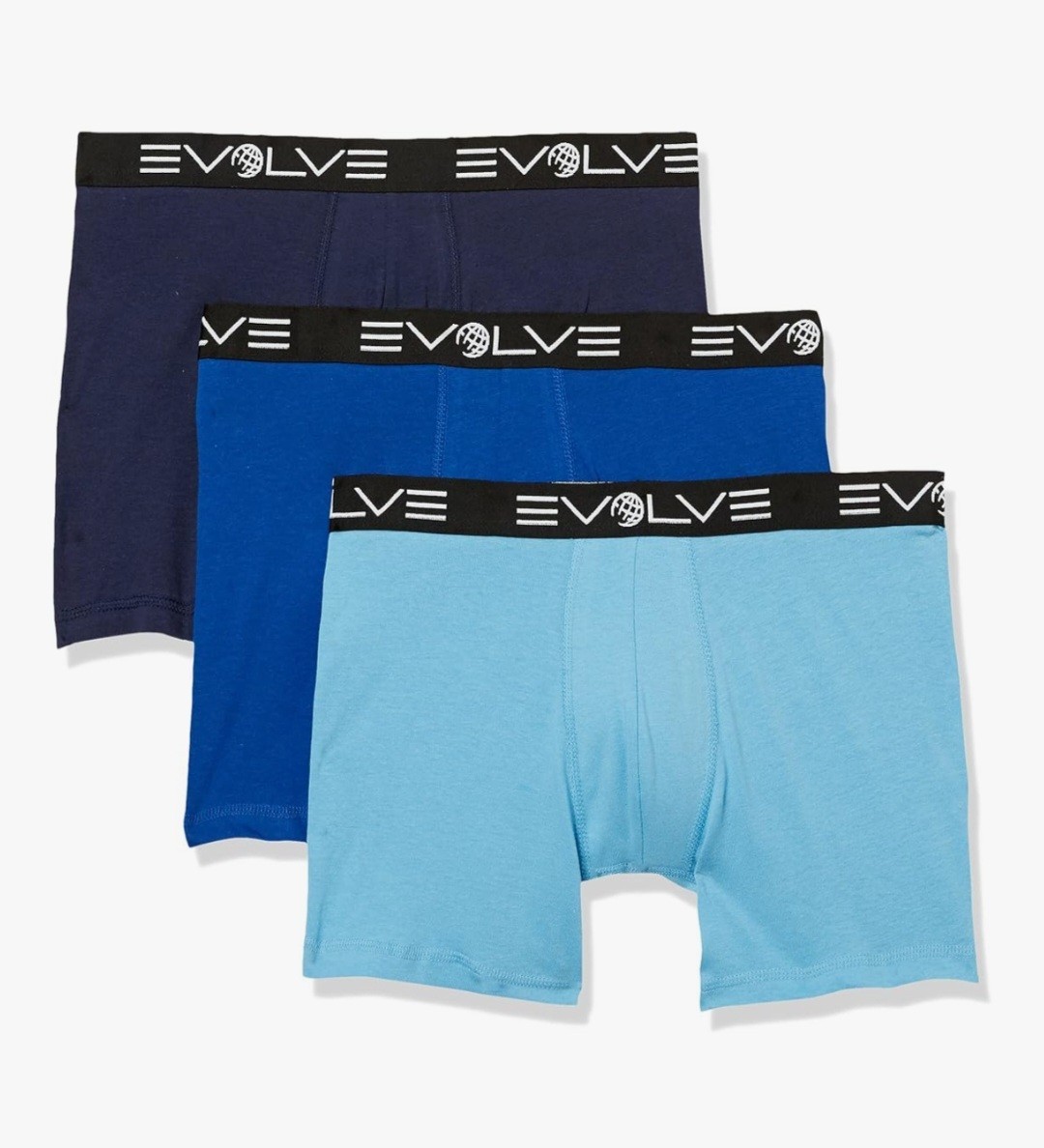 2(x)ist Evolve Cotton Boxer Brief 6″ Inseam 3 Pack – Size L – Multicolor – NIP