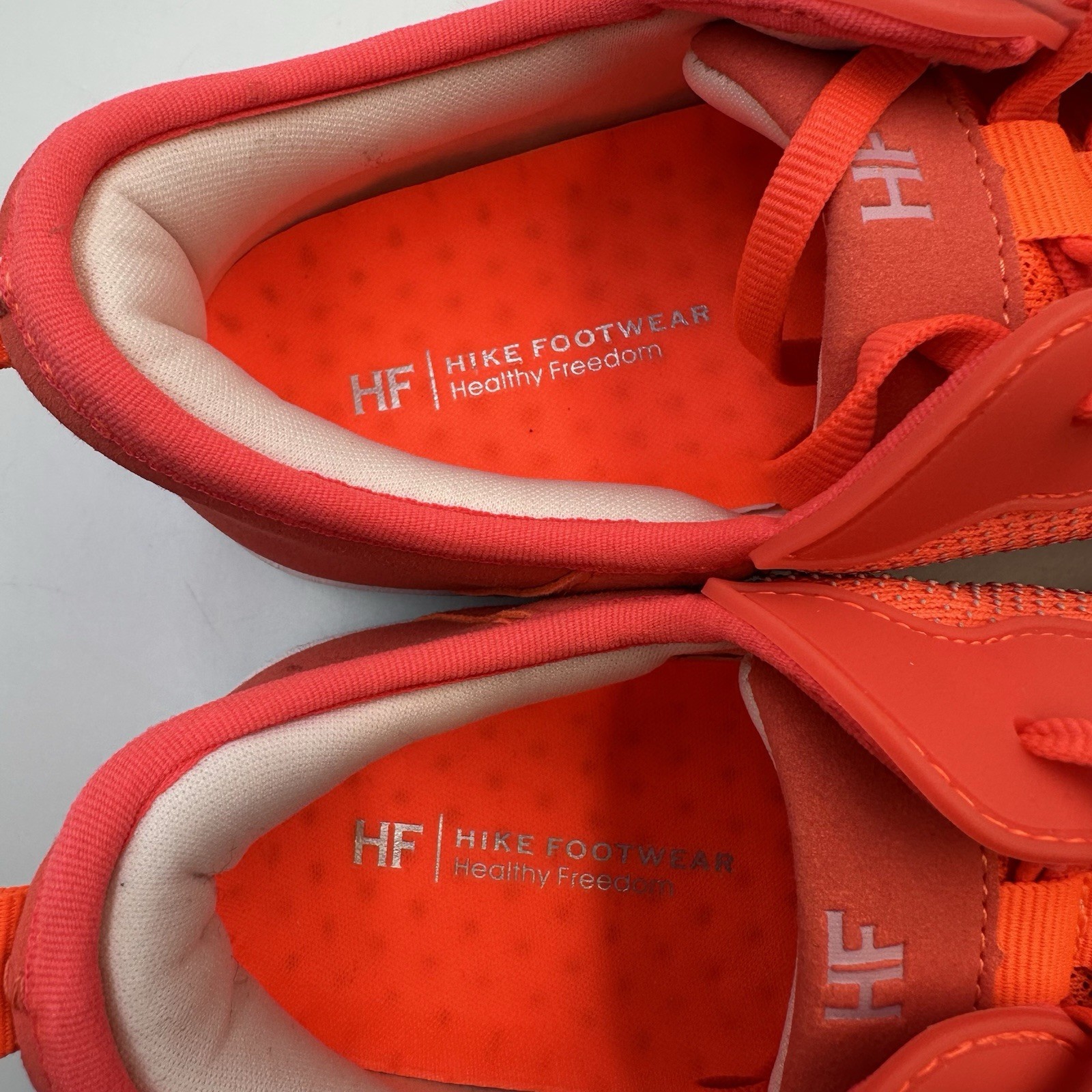 Hike HF Stride Orange Gray Sneakers Sz EU 39 M 6-6.5 W 8-8.5 Ltwt Minimalist