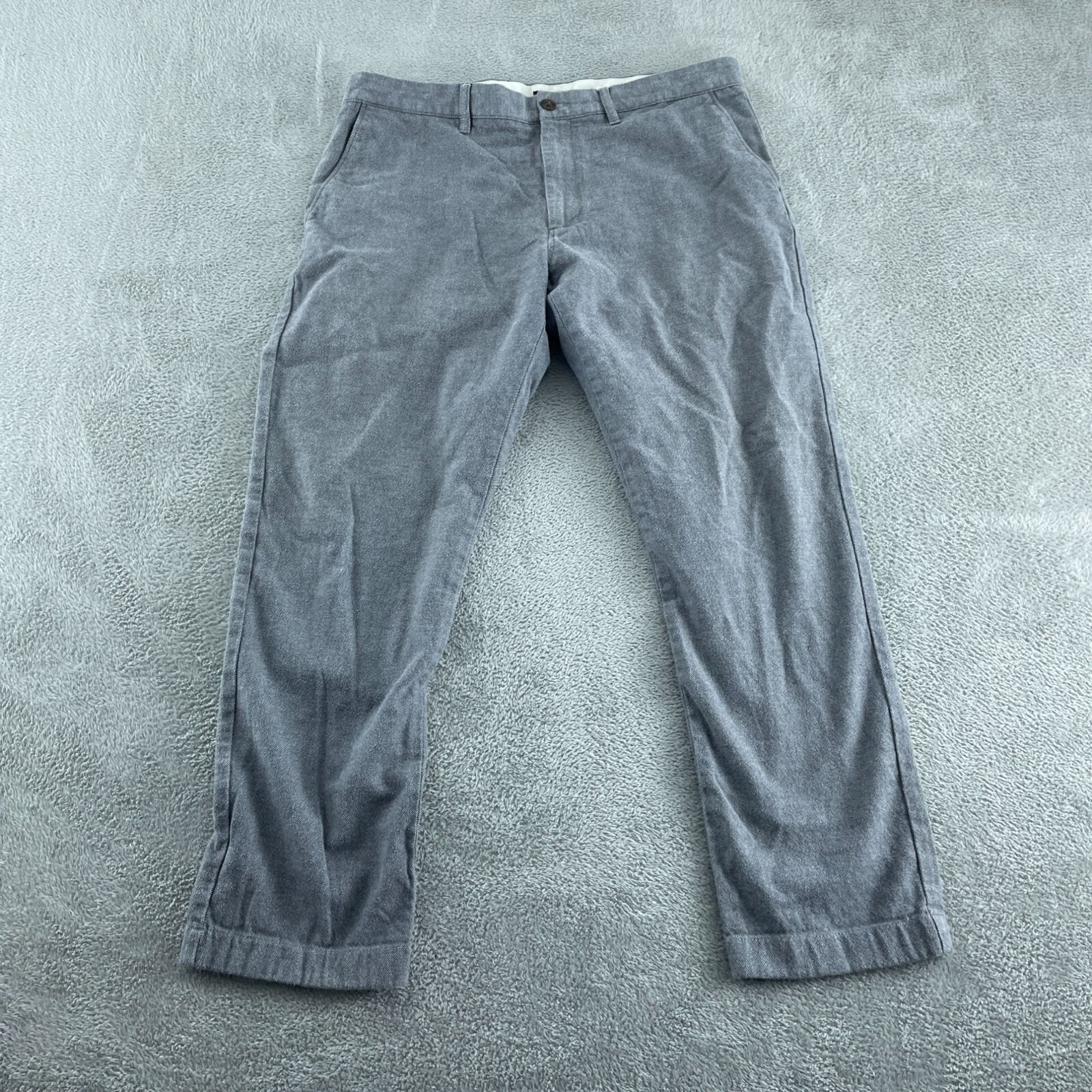 J.Crew Flex Straight Fit Mens Pants W36 L32 Gray Cotton Blend 5280