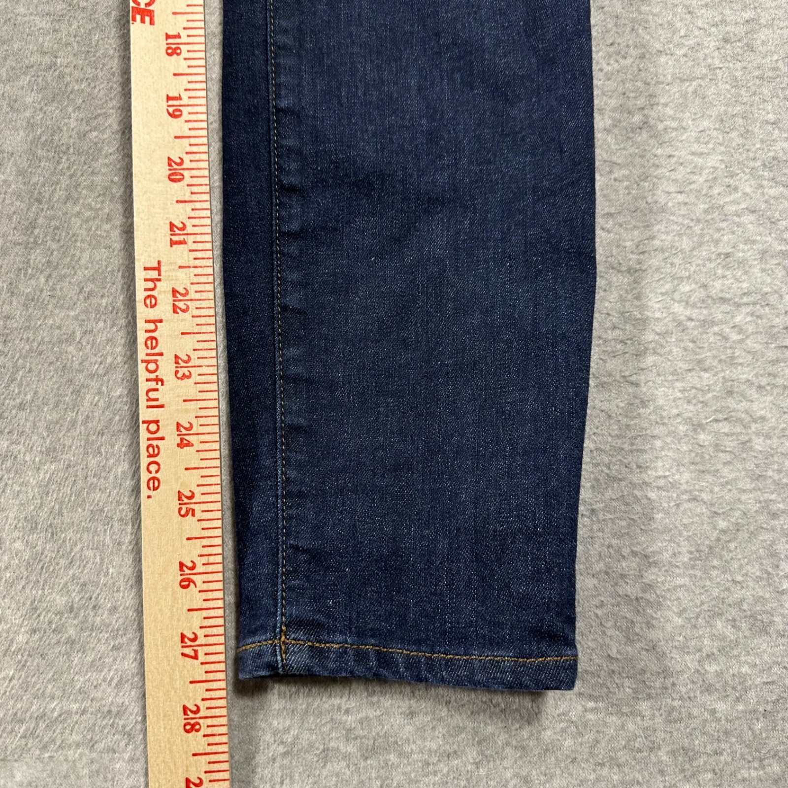 J Crew Jeans Women’s 27 8″ Toothpick Mid Rise Dark Wash Blue Stretch Denim