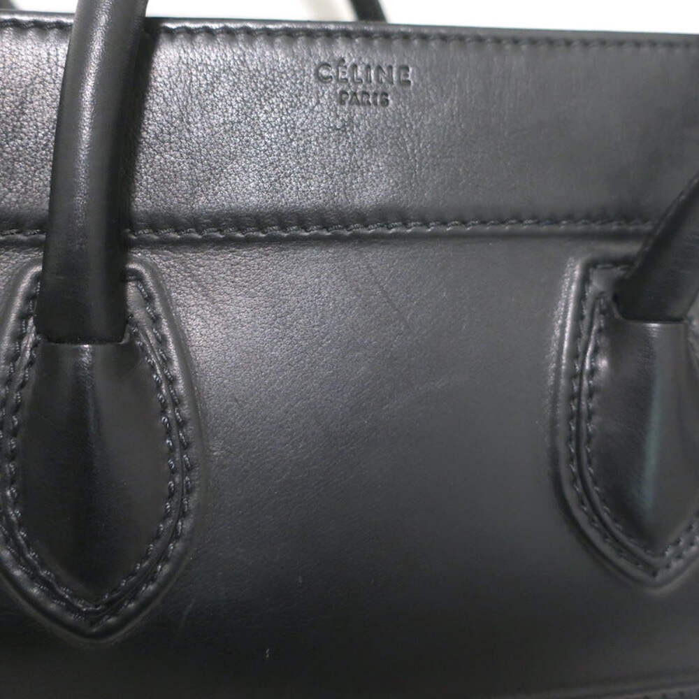 Celine Medium Phantom Luggage Tote Black Calfskin Leather