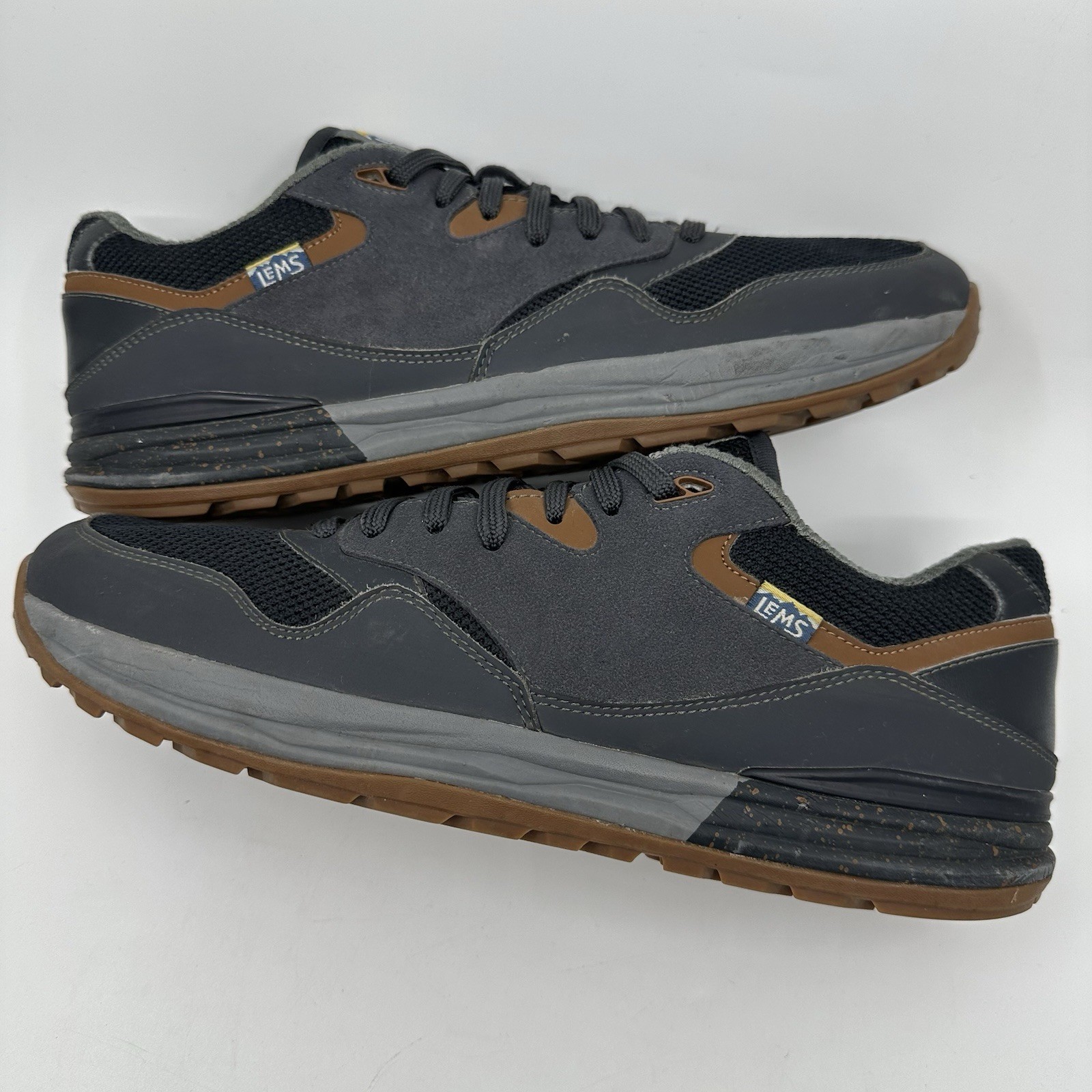 Lems Trailhead Shoes Mens 13D Stormy Night Gray Hiking Trail Minimalist Sneakers