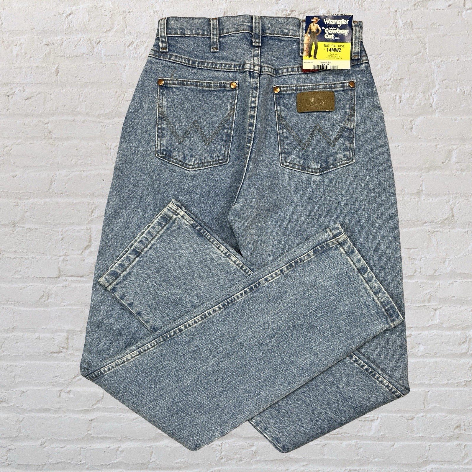 Vintage Wrangler Jeans Natural Rise Denim Western USA Blue 14MWZ Womens 7×34