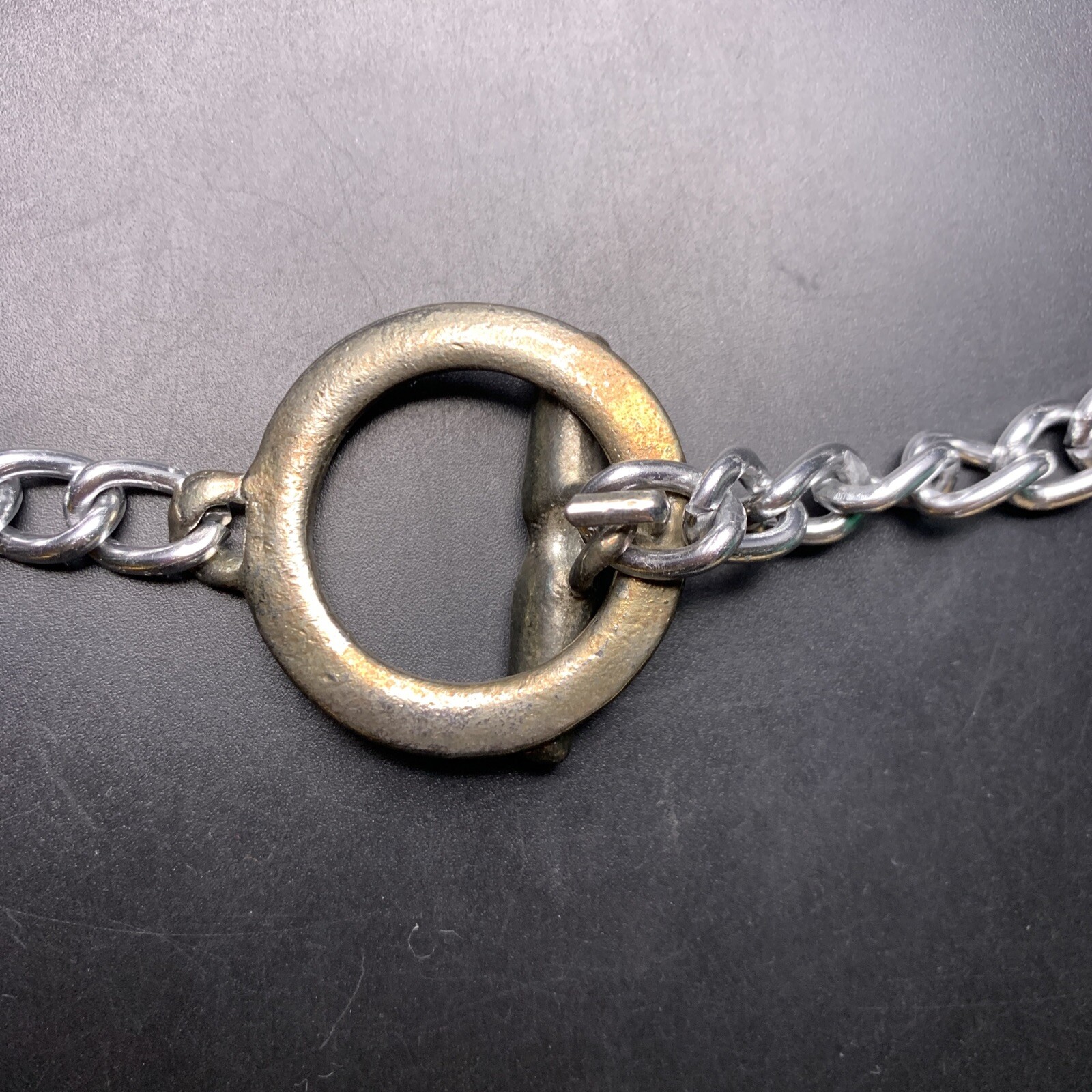 Silver Tone Chain Belt Adjustable 34 35 36 37 38 39 40 41 42 Inch Vintage