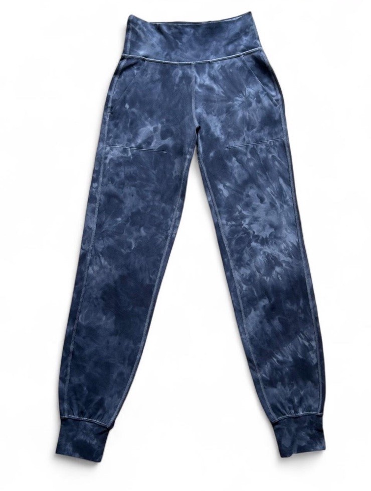 Lululemon High Waisted Joggers Pockets Size 2 Acid Washed Gray Pilates Gorpcore
