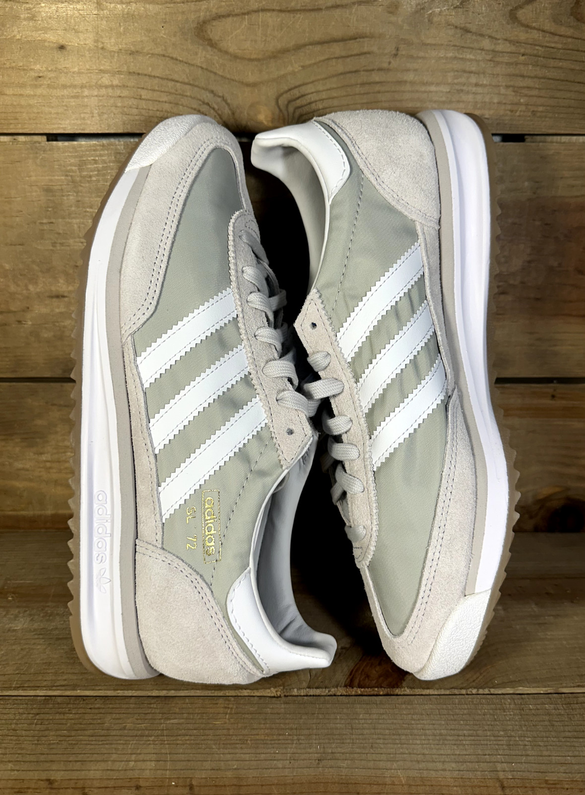 NEW Mens Adidas SL 72 Grey Low Top Lace Up Comfort Running Casual Shoes JI1281