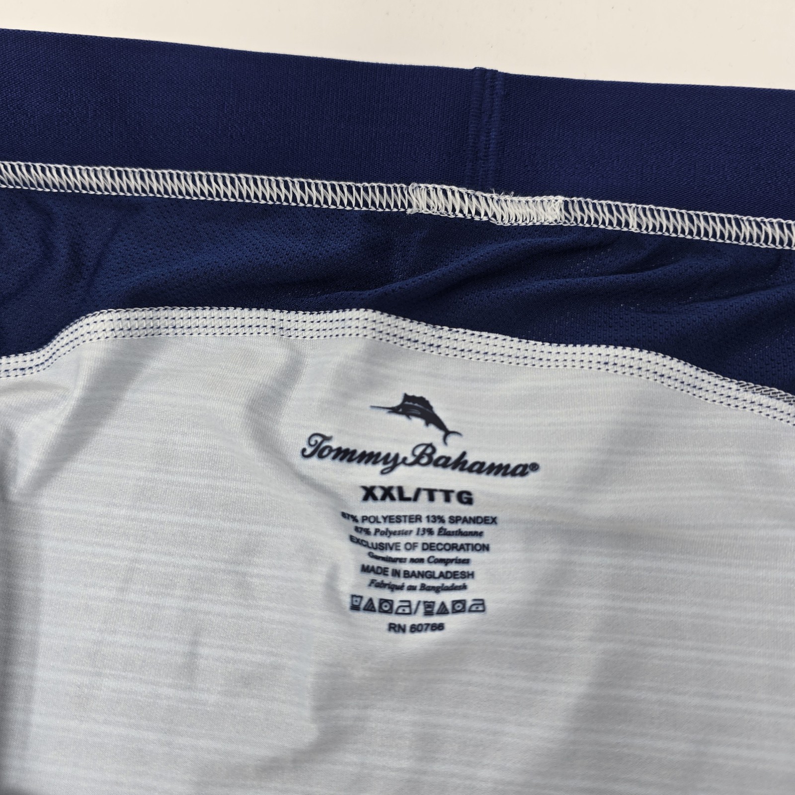Tommy Bahama Men’s Size 2XL 2 pack Mesh Tech Boxer Briefs Blue White XXL