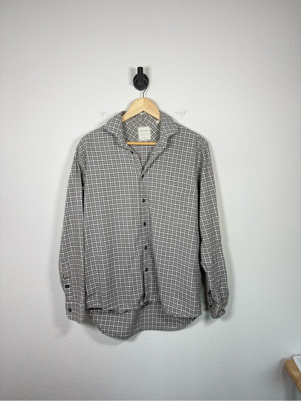Billy Reid Standard Cut Plaid Button Down Shirt Men’s Medium