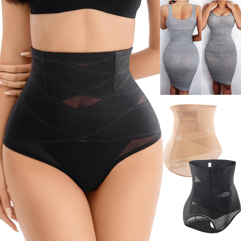 Women Tummy Control High Waisted Panties Girdle Body Shaper Breathable Underwear