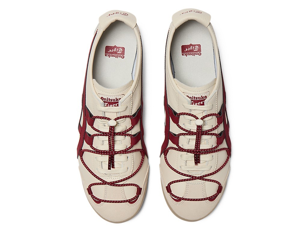 Onitsuka Tiger Mexico 66 VINY 1183C577-201 Beige Red Shoes Brand New With Box