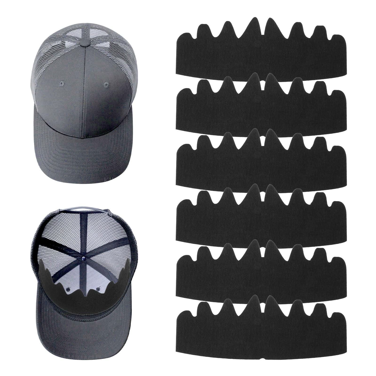 6-Piece Hat Shaper Liner Set – Washable Reusable Inserts for Baseball Caps