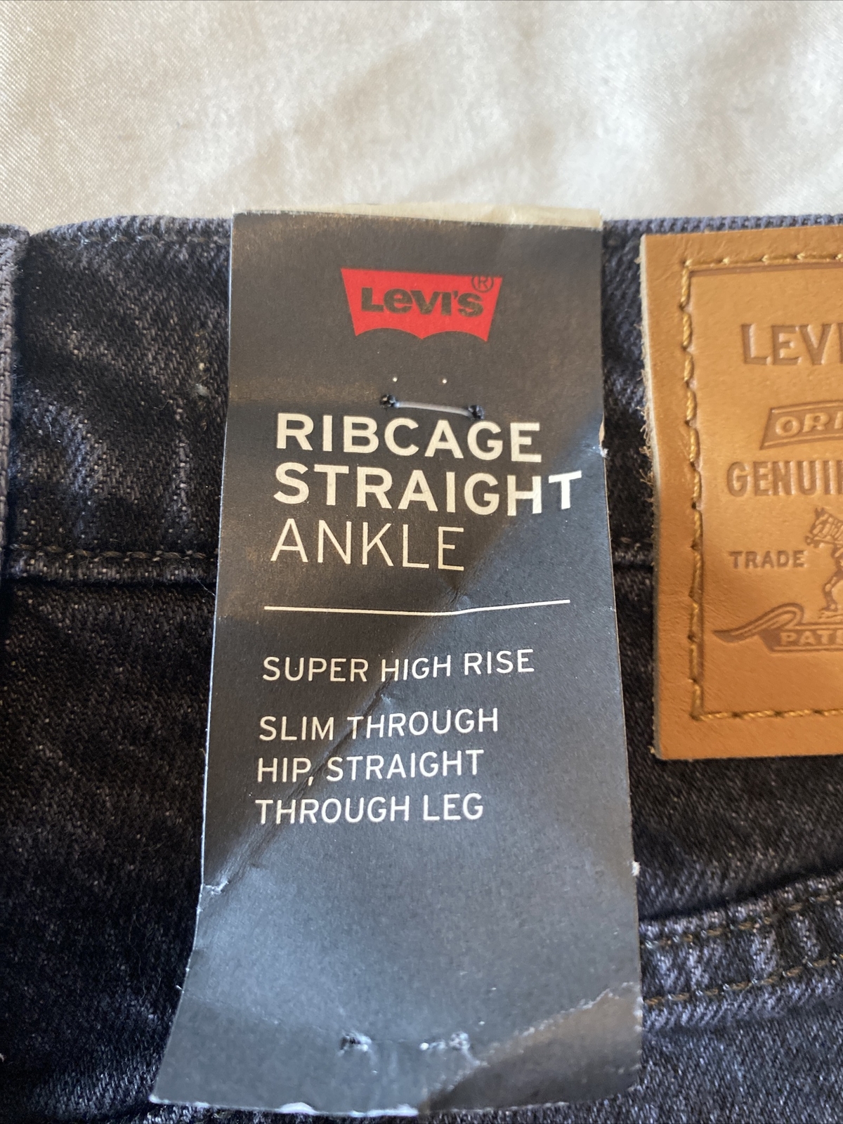Levi’s women’s black jeans high rise straight leg size 27X27 $98