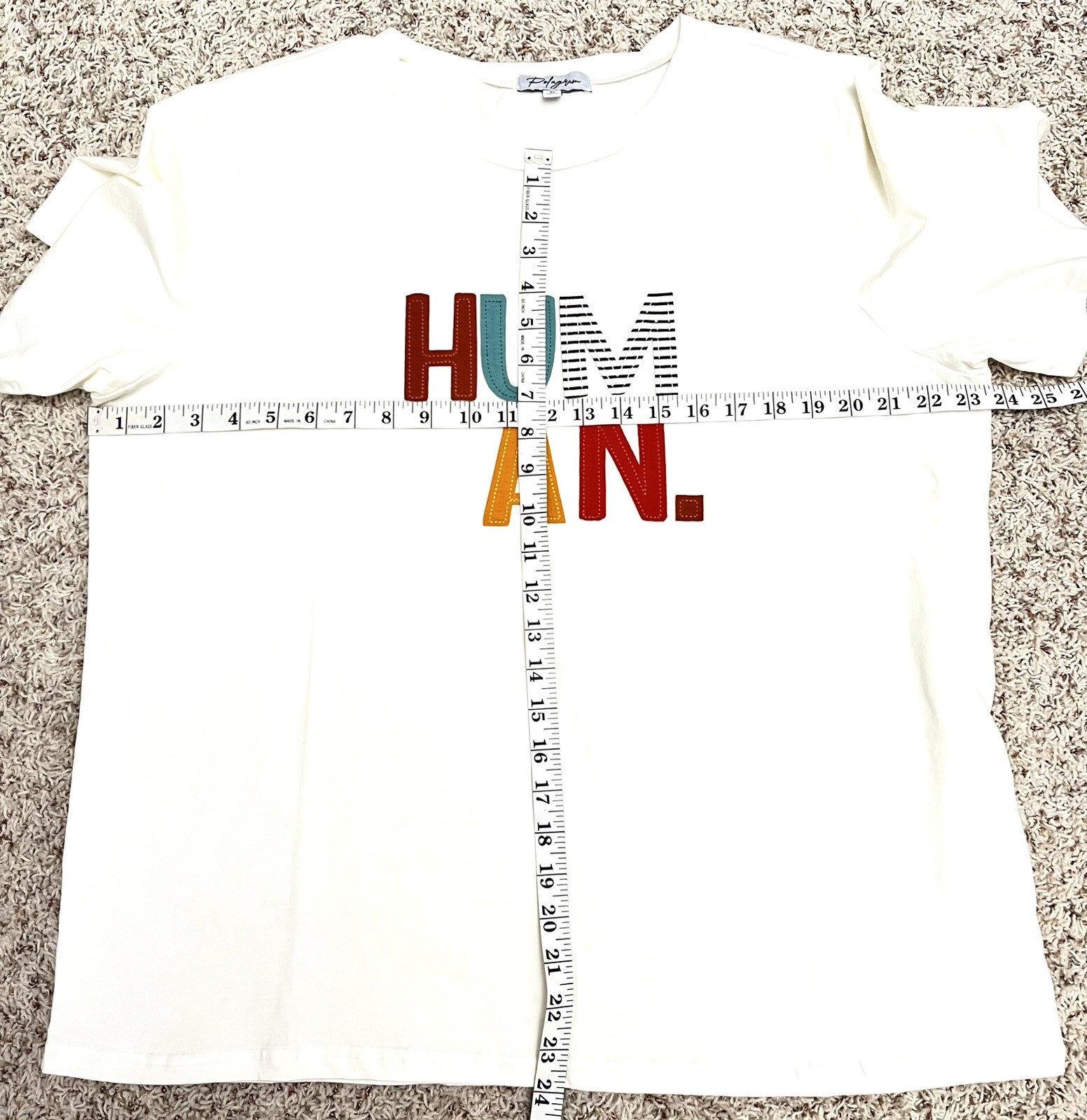 Polagram HUMAN Tee T-Shirt 95% Rayon 5% Spandex XL NWT